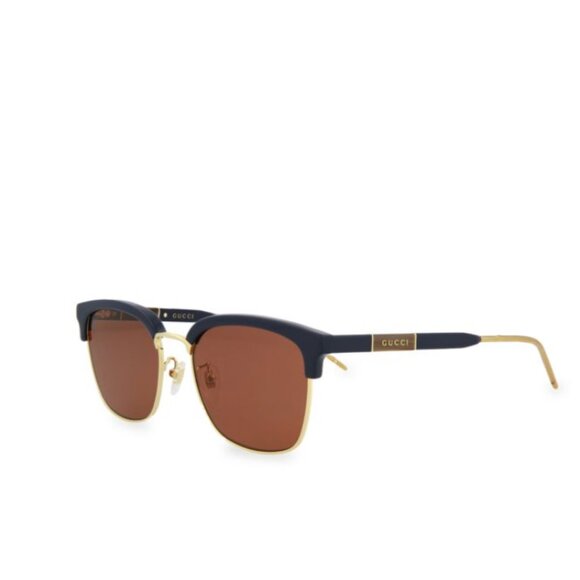 GUCCI 55MM MEN'S CLUB MASTER METAL FRAME SUNGLASSES BLUE - Picture 4 of 7